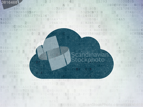 Image of Cloud networking concept: Cloud on Digital Paper background