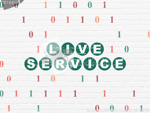 Image of Finance concept: Live Service on wall background