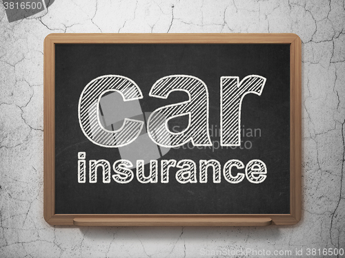 Image of Insurance concept: Car Insurance on chalkboard background