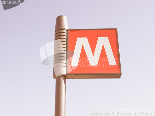 Image of  Subway sign vintage