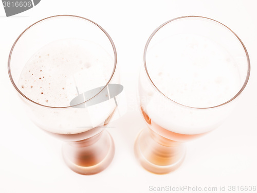 Image of  Two glasses of German beer vintage