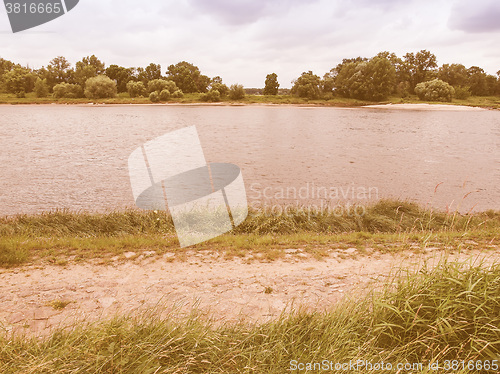 Image of Elbe river vintage