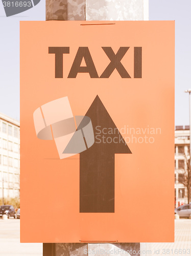 Image of  Taxi sign vintage