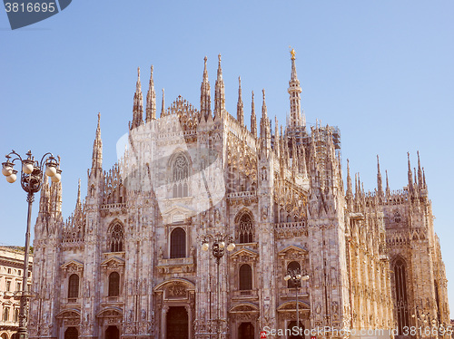 Image of Retro look Milan Cathedral