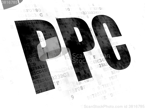 Image of Advertising concept: PPC on Digital background