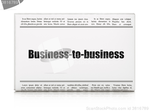 Image of Business concept: newspaper headline Business-to-business