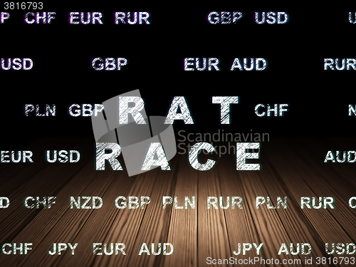 Image of Business concept: Rat Race in grunge dark room