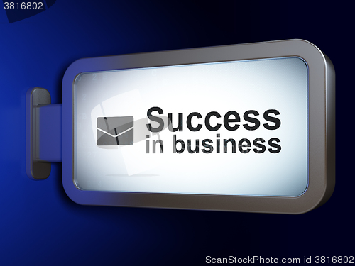 Image of Finance concept: Success In business and Email on billboard background