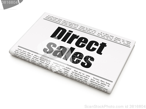 Image of Marketing concept: newspaper headline Direct Sales