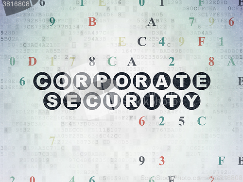 Image of Security concept: Corporate Security on Digital Paper background