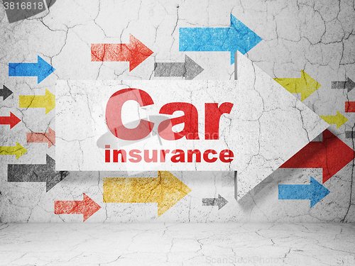 Image of Insurance concept: arrow with Car Insurance on grunge wall background