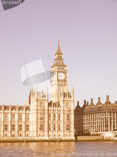 Image of Houses of Parliament London vintage