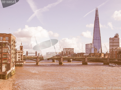 Image of River Thames in London vintage