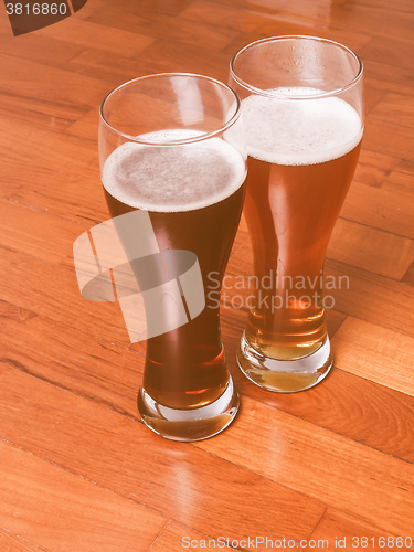 Image of  Two glasses of German beer vintage