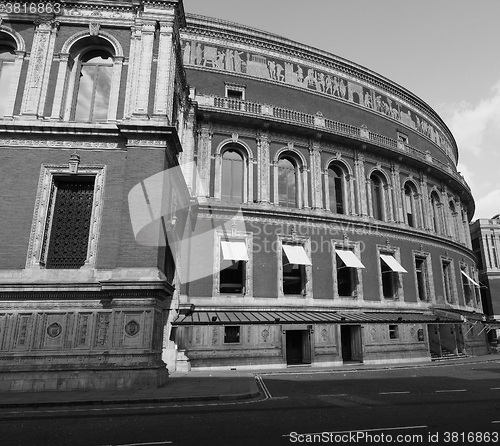 Image of Black and white Royal Albert Hall in London