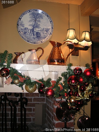 Image of christmas mantlepiece