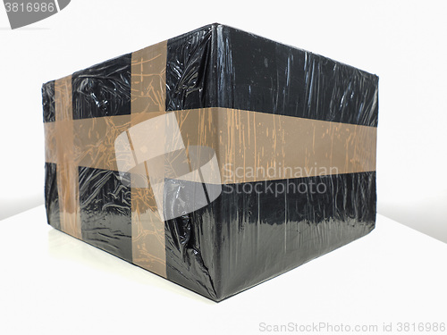 Image of Black packet parcel