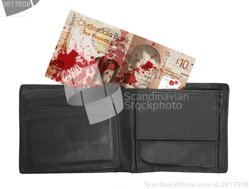 Image of Scottish Banknote, 10 pounds, blood