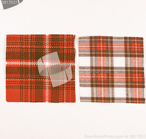 Image of  Tartan fabric sample vintage