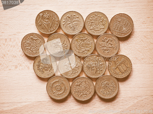 Image of  Pound coins vintage