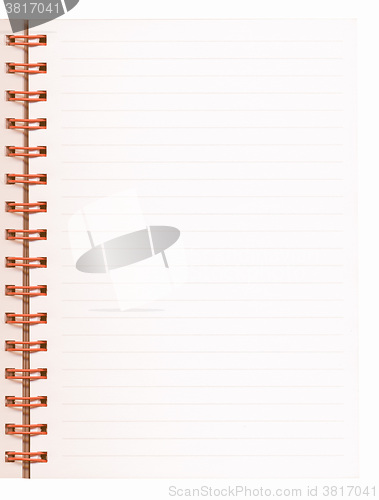 Image of  Blank notebook page vintage