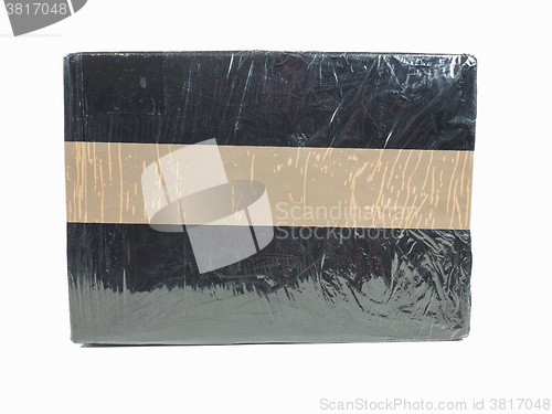 Image of Black packet parcel