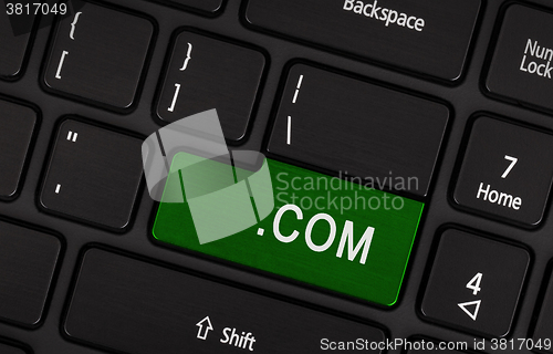 Image of Computer key green - .com