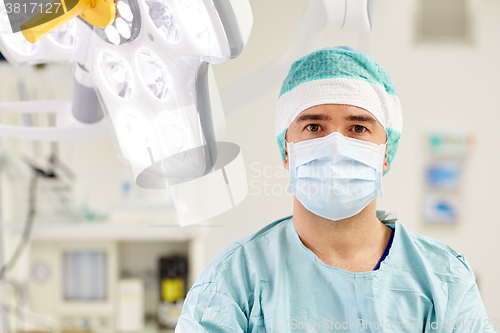 Image of surgeon in operating room at hospital