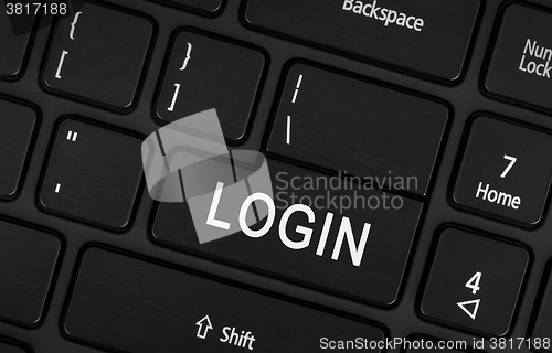 Image of Black login button