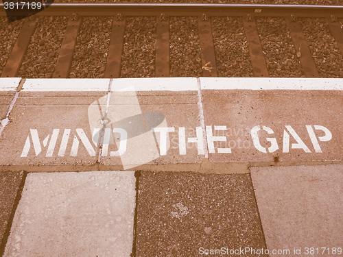 Image of  Mind the gap in London vintage