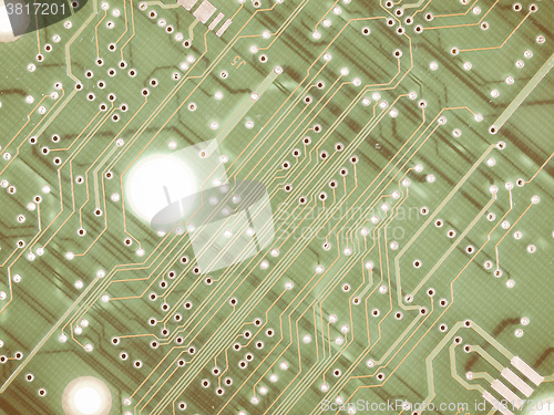 Image of  Printed circuit background vintage