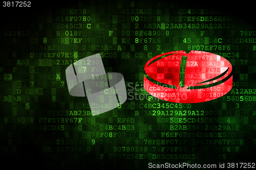 Image of Healthcare concept: Pill on digital background