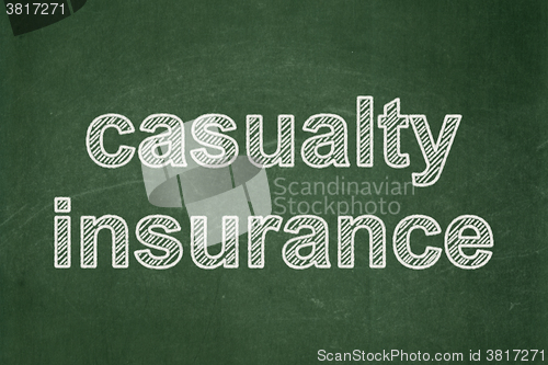 Image of Insurance concept: Casualty Insurance on chalkboard background