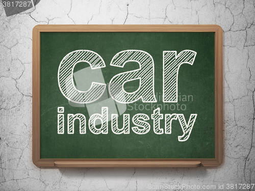 Image of Industry concept: Car Industry on chalkboard background