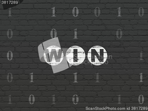 Image of Business concept: Win on wall background