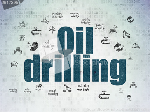 Image of Industry concept: Oil Drilling on Digital Paper background