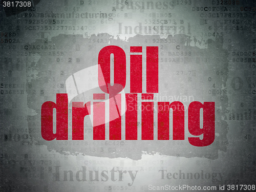 Image of Industry concept: Oil Drilling on Digital Paper background