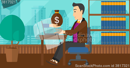 Image of Businessman working in office.