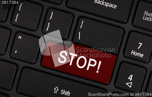 Image of View on conceptual keyboard - Stop (red key)