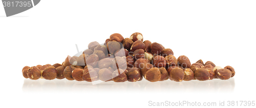 Image of Heap of old hazelnuts