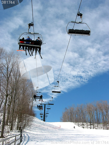 Image of Downhill ski chairlift