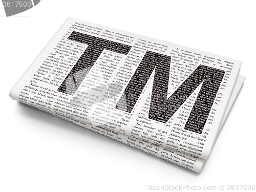 Image of Law concept: Trademark on Newspaper background