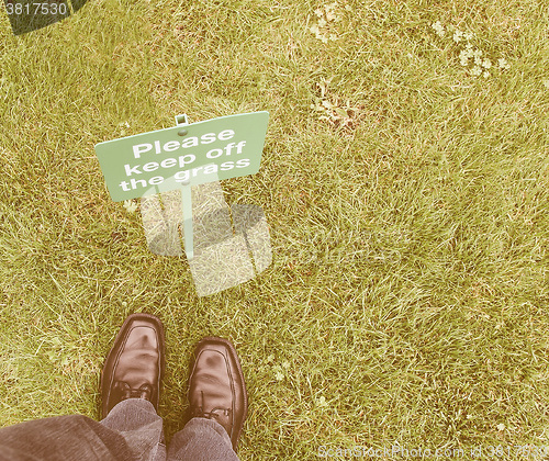 Image of  Keep off the grass vintage