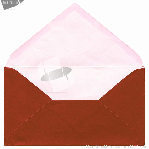 Image of  Red envelope isolated vintage