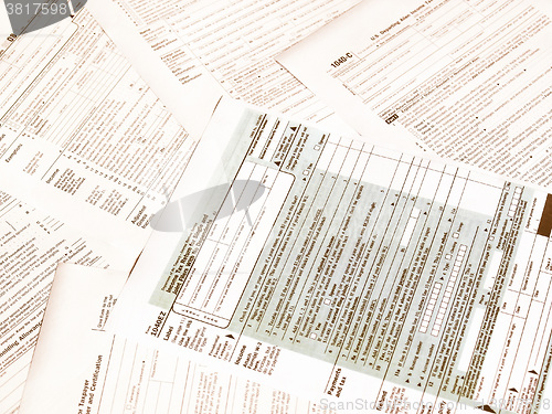 Image of  Tax forms vintage