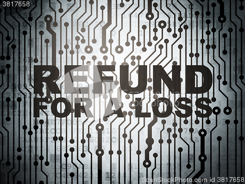 Image of Insurance concept: circuit board with Refund For A Loss