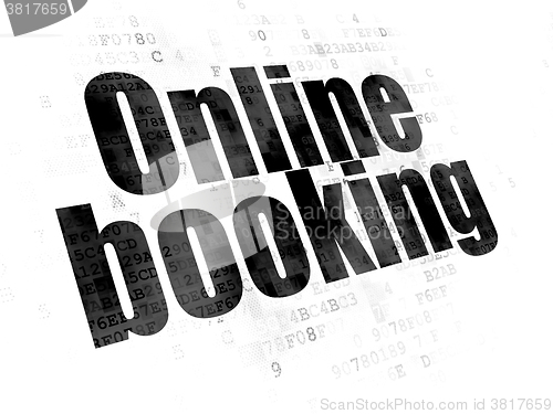 Image of Vacation concept: Online Booking on Digital background