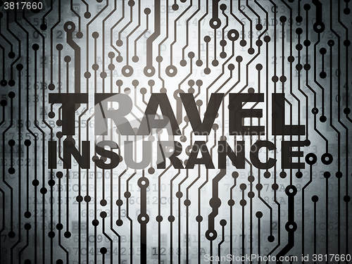 Image of Insurance concept: circuit board with Travel Insurance