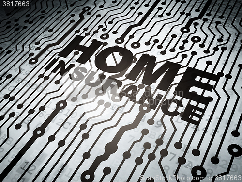 Image of Insurance concept: circuit board with Home Insurance