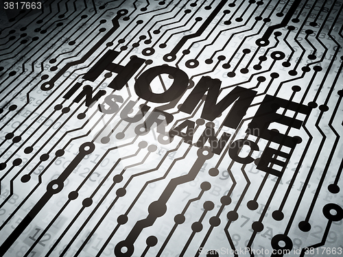 Image of Insurance concept: circuit board with Home Insurance